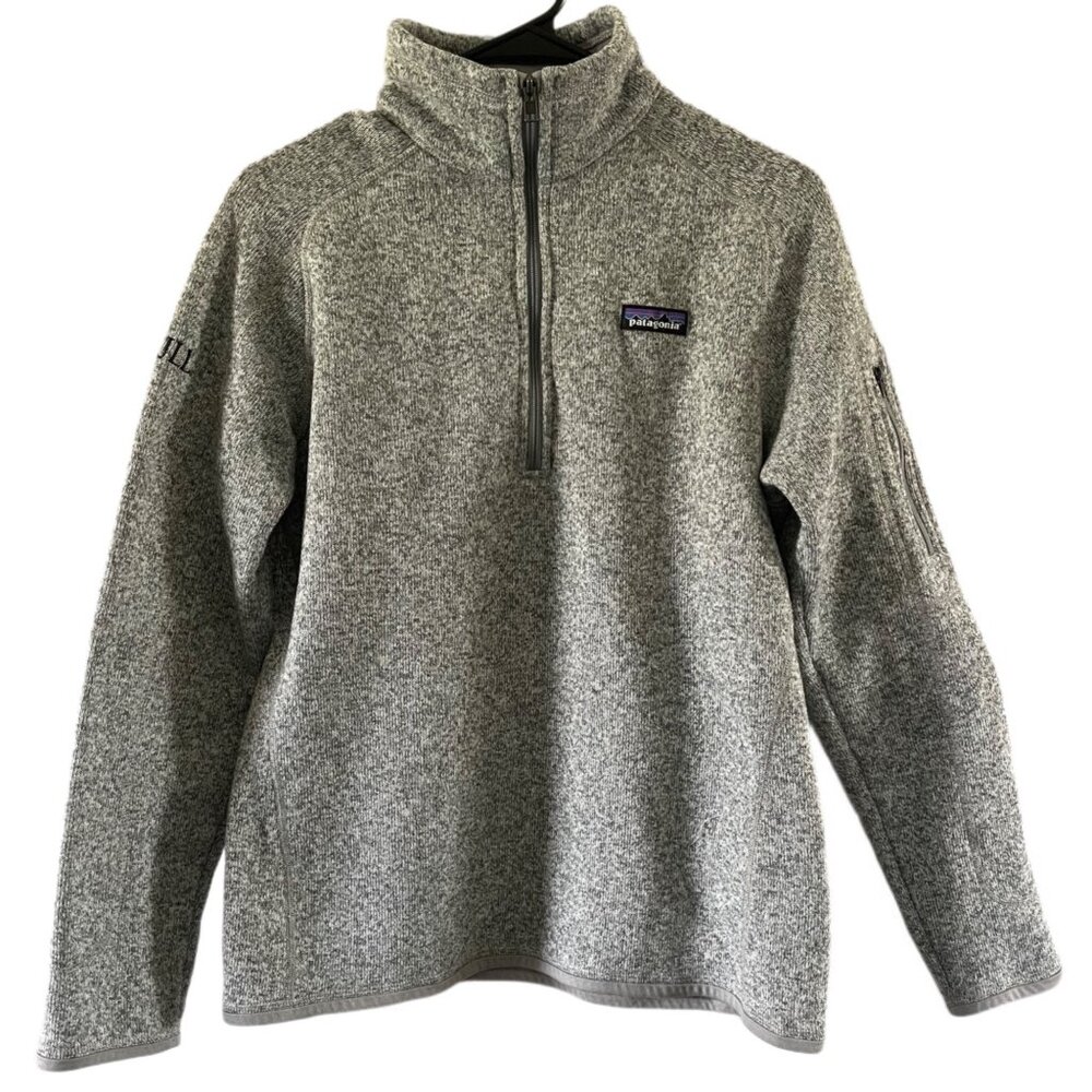 Patagonia Better Sweater 1/4 Zip Fleece Pullover Gray Heather L